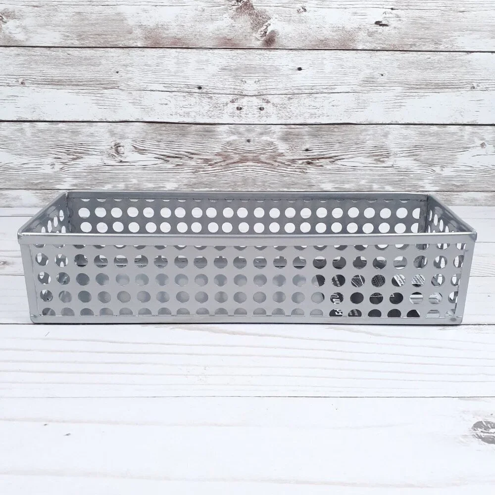 Edison Drawer Store Metal Organizer 3x9 in Silver